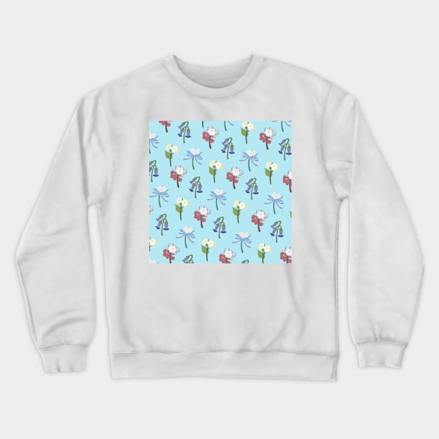 Liyue Flowers Print (Blue) Crewneck Sweatshirt by casserolestan